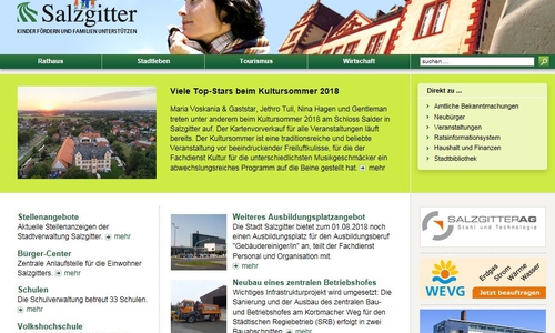 www.salzgitter.de -
 Screenshots: Stadt Salzgitter