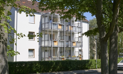 Ob Neubau oder Sanierung, die Häuser der WoBau (hier an der Cort-Mente-Straße in Wolfenbüttel), haben große Ausstrahlung in die Region hinaus. Foto: WoBau