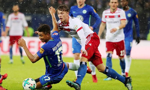 Jann-Fiete Arp verpasste seinen ersten Bundesligatreffer nur knapp. Foto: imago/Michael Schwarz