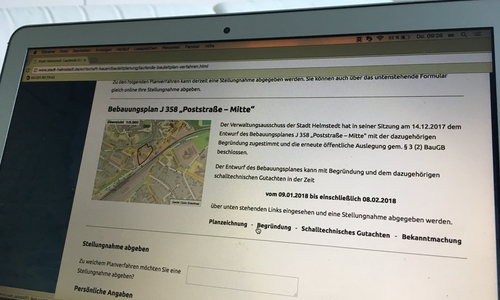 Ab sofort können Stellungnahmen zu Bauleitplänen auch online abgegeben werden. Foto: Eva Sorembik