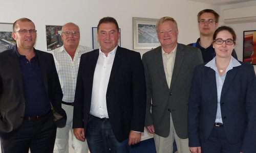  v.l.n.r. Dr. Gunter Martin, Detlef Sander, Uwe Lagosky, Diet- mar Fricke, Oliver Ede, Valerie Kreideweis, Foto: privat