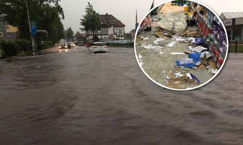 Bilanz nach dem Unwetter: 18 Einsätze der Feuerwehr, geflutete Straßen und Wasser-Chaos in den Häusern. Fotos/Video: Werner Heise/Nick Wenkel/Christina Ecker/aktuell24(bm)