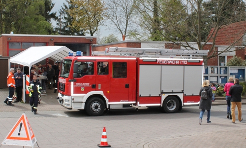Das Schandelaher Löschgrupopenfahrzeug LF10 vor dem Gerätehaus. Foto: Matthias Franz