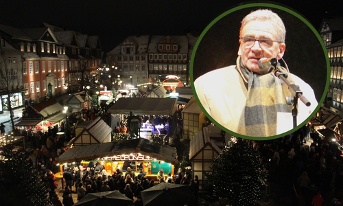 Am heutigen Dienstag erklärte Bürgermeister Thomas Pink den Weihnachtsmarkt 2018 für eröffnet. Fotos: Nick Wenkel