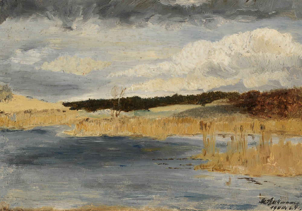 Max Beckmann (1884–1950), Landschaft mit See, 1900, VG Bild-Kunst, Bonn 2019, Foto: C. Cordes, HAUM