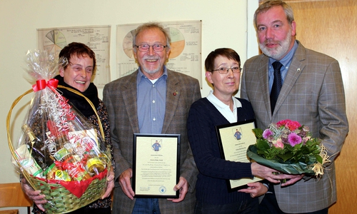 Von links: Dagmar Scherber, Peter Stock, Marion Ebe, Karl - Heinz Müller. Foto: Bernd-Uwe Meyer