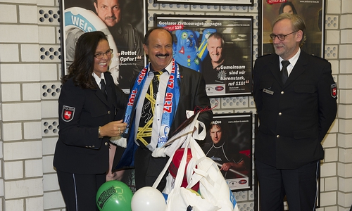 Polizeidirektorin Petra Krischker, Kriminalhauptkommissar Günter Koschig, Polizeioberrat Hans-Werner Röhrken. Foto: Polizei Goslar