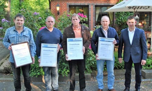 Matthias Herbst, Manfred Hermann, Jörg Müller, Andreas Plaster, Michael Braun (v. li.). Foto: Kreishandwerkerschaft Region Braunschweig-Gifhorn