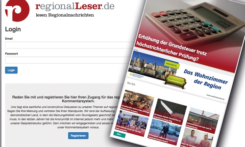 Kommentieren Sie unsere Artikel und registrieren Sie sich auf regionalLeser.de.
