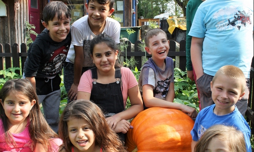 Stolz präsentieren die kleinen Gärtner ihre Ernte. Foto: Kinderschutzbund Gifhorn