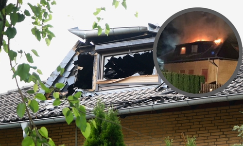 Das gesamte Obergeschoss liegt in Asche, ob das Haus wieder bewohnbar sein wird, ist noch völlig unklar. Foto: Alexander Panknin; aktuell24(BM)