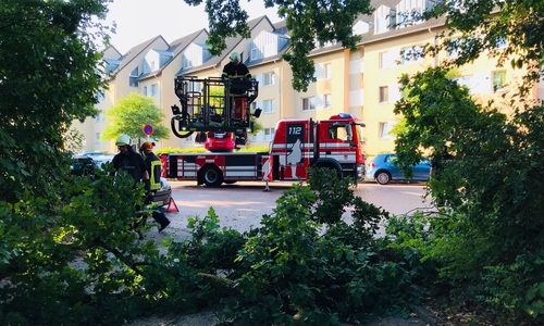 Die Feuerwehr im Einsatz am Kindergarten St. Petrus. Foto: Feuerwehr Vorsfelde