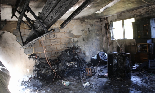 In Gebhardshagen brannte ein Motorrad. Fotos: Sandra Zecchino/Karliczek