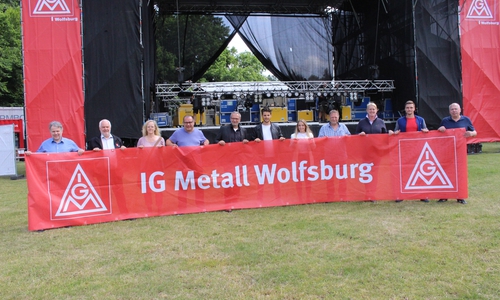 Die Organisatoren des IG Metall Sommerfestes freuen sich auf zahlreiche Besucher. Foto: Eva Sorembik