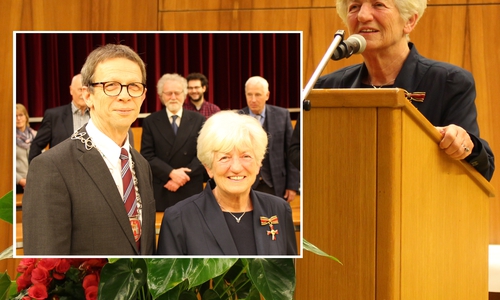Verleihung des Verdienstkreuzes am Bande des Verdienstordens der Bundesrepublik Deutschland an Ursula Sandvoß. Fotos: Sandra Zecchino