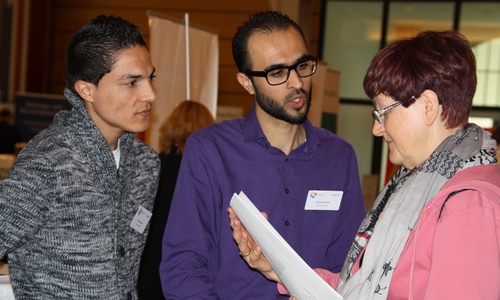  Gefragte Gesprächspartner: Sami Alhussein und Hamedi Alwais (von links)