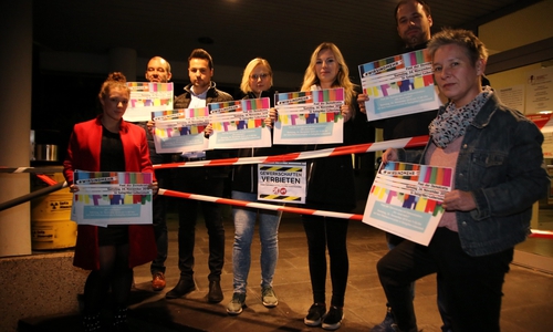 Die Gewerkschaftsmitglieder wollen mit ihrem Fest der Demokratie am 24. November ein Zeichen gegen die NPD setzen. Foto: Rudolf Karliczek