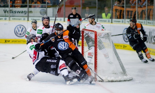 Im Vorjahr ging es im Viertelfinale gegen die Kölner Haie mit den Playoffs los. Foto: Reinelt/PresseBlen.de/Archiv