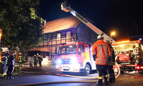 In der Gaststätte Kammerkrug in Salzdahlum brannte eine Waschmaschine. Fotos: Werner Heise/Feuerwehr Wolfenbüttel.