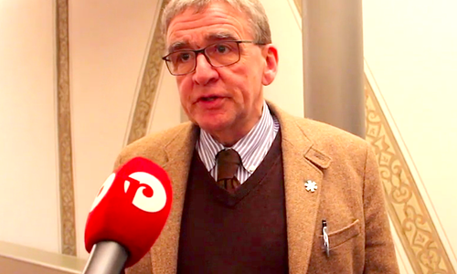 Bürgermeister Thomas Pink blickt auf das Jahr 2018 zurück. Foto/Video: Alexander Dontscheff
