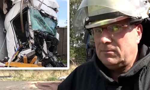 Dirk Tinius von der Feuerwehr Peine spricht über die extreme Belastung der Feuerwehrkräfte bei den häufigen Einsätzen auf der A2. Foto/Video: aktuell24