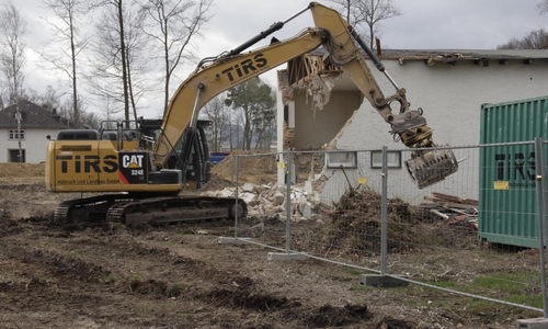 Der Abriss des alten Offizierscasinos hat begonnen. Foto: Kristina Weidelhofer/Klosterkammer Hannover