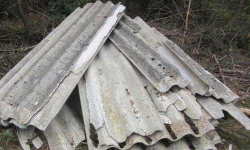 Es wurden mehrere Wellasbestplatten gefunden. Fotos: Landkreis Helmstedt