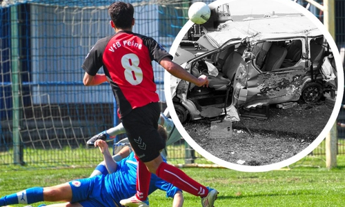 Einmalig, welche Solidarität dem VfB Peine nach einem schweren Unfall der C-Jugend entgegengebracht wird. Fotos: Vollmer/Freiwillige Feuerwehr Rhüden und Seesen
