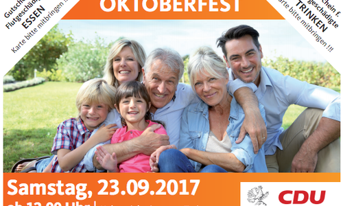 Der CDU-Ortsverband Innenstadt lädt zusammen mit dem CDU-Stadtverband zum „Oktoberfest“ ein. Foto: CDU