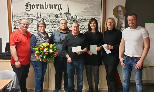 Wolfgang Hesse, Tanja Niebuhr, Dennis Meyer, Ralf Krabel, Sofia Kleinau, Kerstin Reppin, Henry Heldt (v. li.). Foto: Pressewartin Luisa Schneemilch