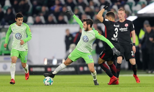 Schwere Aufgabe für den VfL Wolfsburg: Eintracht Frankfurt. Foto: Agentur Hübner/Archiv