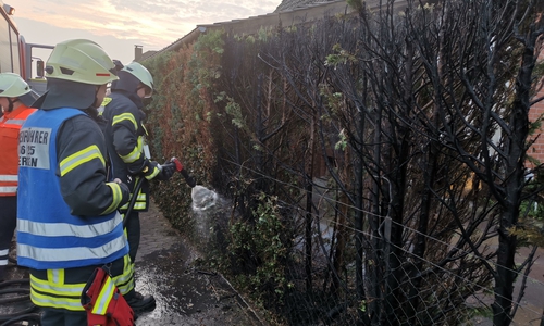 Das Feuer konnte schnell gelöscht werden. Fotos: Carsten Schaffhauser