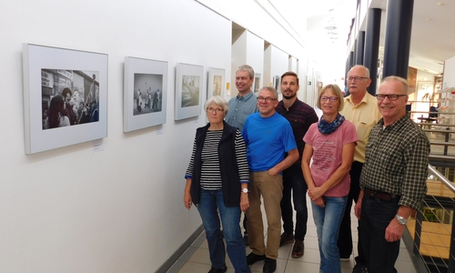 v.l. Christel Bührig, Frank Müller, Dietmar Grösche, Lars Hartmann, Hanne Brandes, Klaus Westphal und Heinz Kluge. Foto: Gemeinde Lehre