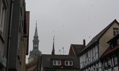 In Wolfenbüttel fällt der erste Schnee. Foto: Jan Borner