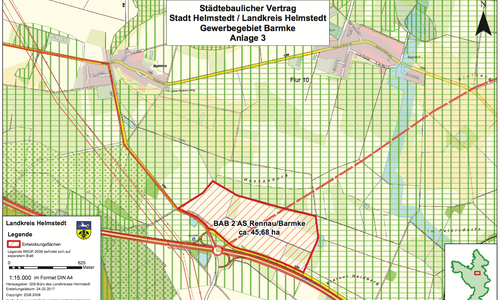 Gewerbegebiet Barmke. Darstellung: Landkreis Helmstedt