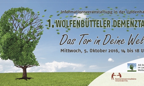 Am Mittwoch, den 05.10.2016 ab 14.30 Uhr findet in die Lindenhalle Wolfenbüttel der erste Wolfenbüttler Demenztag statt.  Foto: Veranstalter