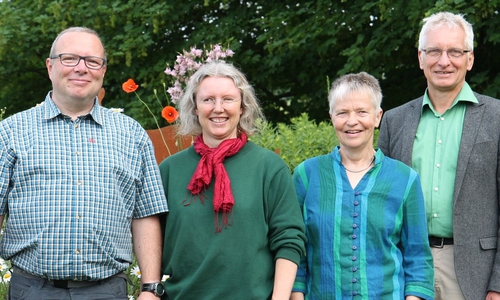 Die Spitzenkandidatinnen und -kandidaten der Sickter Grünen (von links): Carsten Marowsky-Brée, Irmela Wrede, Christiane Wagner-Judith, Holger Barkhau. Foto: Privat
