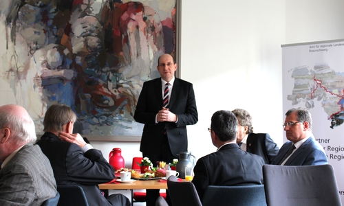 Matthias Wunderling-Weilbier bei der Vorstellung des Tätigkeitsberichtes des Amtes für regionale Landesentwicklung Braunschweig. Foto: Christoph Böttcher