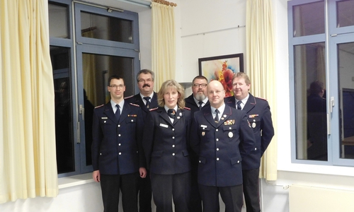 v.l. FBL Schrift Martin Kropf, KJFW Torsten Horney, Anja Lassmann, FBL Kasse Frank Abel, Andreas Glockentöger, stellv. KJFW/West Frank Myler. Fotos: KJF