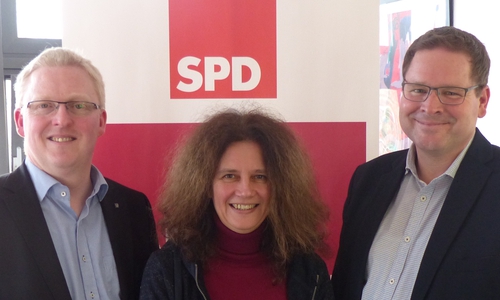 (von links) Falk Hensel, Susanne Fahlbusch und Marcus Bosse. Foto: SPD