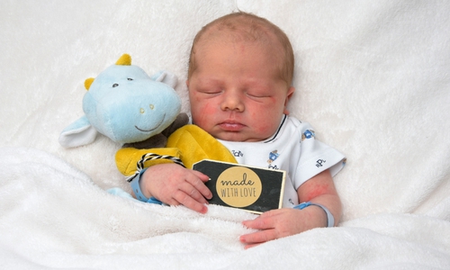 Willkommen: Milan-Levi Hoppe. Foto: babysmile24.de
