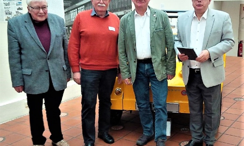 Gemeinsam zogen (v. l.) Dr. Kurt Kühne, Reinhold Dreger, Burkhard Dube und Andreas Meißler eine positive Bilanz der
Museumstagung. Foto: privat 
