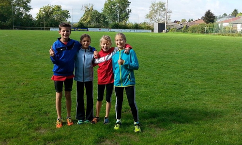 Mit dabei vier junge Athletinnen und Athleten des MTV Wolfenbüttels. Niklas Götte (M11), Nele Marken (W10), Johanna Jünger (W10) und Thede Jakob (W9). Foto: privat