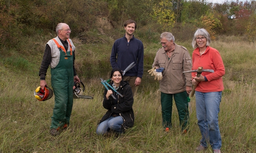 Die NABU traf sich zum Arbeitseinsatz bei Isingerode. Fotos: Cornelia Schilling