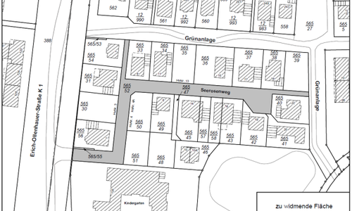 Der neue "Seerosenweg" in Lebenstedt. Karte: Stadt Salzgitter