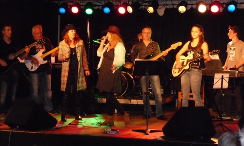 Teilnehmerbands am Pop- und Rock-Workshop 2014 beim Abschlusskonzert in der KuBa-Halle. Foto: Privat
