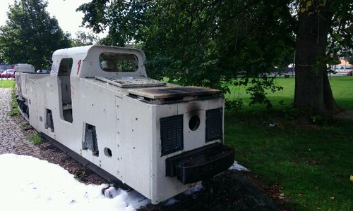 Die Grubenbahn in Lebenstedt wurde von Vandalen beschädigt. Foto: Polizei Salzgitter