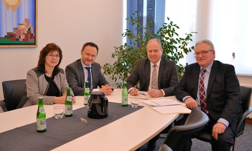 Von links: Astrid Hanusch, Michael Kiesewetter, Gerhard Radeck und Harald Karger. Foto: Landkreis Helmstedt