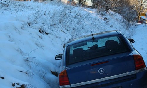 Der Opel landete im Graben. Foto: Max Förster