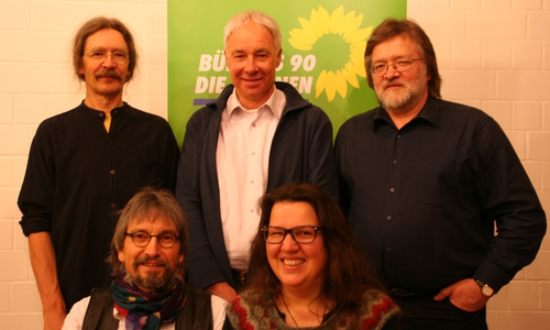 Die Mitglieder der Fraktion von Bündnis 90/Die Grünen im Cremlinger Gemeinderat. V.l.: Dr. Christian Rothe-Auschra, Dr. Diethelm Krause-Hotopp, Bernhard Brockmann (ab 10.11.2014), Gudrun Beckner (bis 10.11.2014) und Jochen Fuder. Foto: Privat